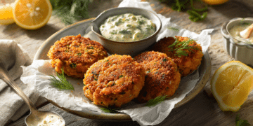 Classic Salmon Patties With Lemon-Dill Aioli