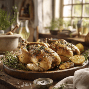 Herb-Roasted Cornish Hen With Garlic And Lemon
