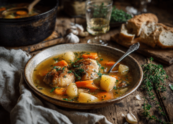Hearty French Countryside Chicken Stew With Root Vegetables - Thefoodiebunch Rustic Chicken Stew With Root Vegetables
