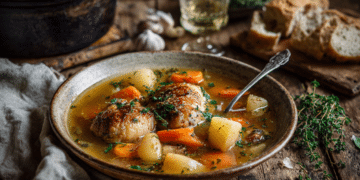 Hearty French Countryside Chicken Stew With Root Vegetables - Thefoodiebunch Rustic Chicken Stew With Root Vegetables